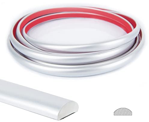 Art3d 10 Ft Peel and Stick Trim for Backsplash Tile Edge, Self-Adhesive Liner for Corner Decor in Silver