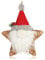 com-four® Weihnachts-Hänger für die Weihnachtsdeko, Christbaumhänger als winterlicher Dekoartikel, Dekofigur als Raumschmuck oder Geschenk (1 Stück - Stern 23cm + Santa)