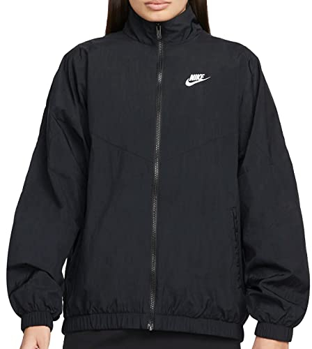 Nike Essential WR Wooven Veste Femme, Black/Black/White, M