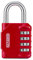 Satargo 4 Digit Combination Padlock for Gym Locker - Indoor and Outdoor Weatherproof Padlock with Code - Cut Resistant Digital School Locker Padlock (Red)