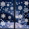 BETESSIN 145 Stück Schneeflocken Fensterbilder Weihnachten - Super Große, Elektrostatische Haftende Schneeflocken Aufkleber, Fensterdeko für Winter, Weihnachten, Silvester usw.