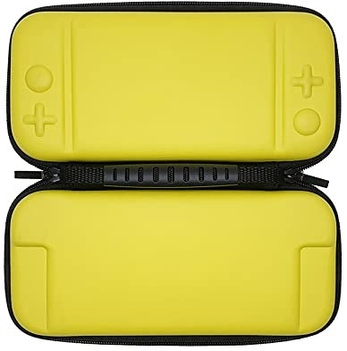 Travel Storage Case Console Protective Handbag For S_witch Lite,Slim Storage Pouch Carry Holder with 10 Card Slots (yellow)