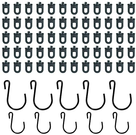 CiShow 70pcs Greenhouse Hooks Hanger, S Shaped Hanging Hooks, Green