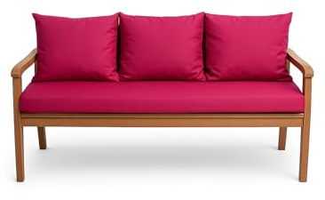 Bankauflage für Gartenbank- Polsterauflage für & Hollywoodschaukel-Gartenschaukel Kissen-hollywoodschaukel Kissen-bankkissen Outdoor (160 x 50 x 50 cm, Rosa)