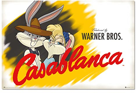 Grupo Erik Poster Casablanca 100. Jubiläum Kunstdruck - Deko Wohnzimmer oder Deko Schlafzimmer - Deko Zimmer - Größe 61 x 91 - Offizielle WB Fanartikel