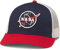 American Needle NASA Offiziell lizenzierte verstellbare Baseballmütze, Rückseite (Elfenbein/Marineblau/Rot), Einheitsgröße