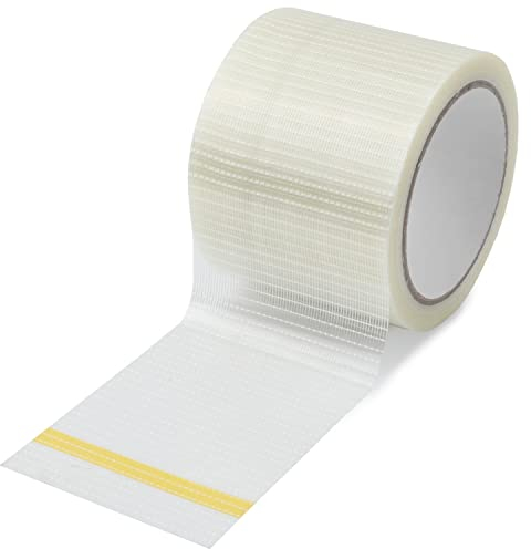 LUTER Cinta de Reparación de Toldos para Vehículos Recreativos, Cinta Adhesiva Reforzada con Fibra de Vidrio 12 m x 8 cm Repair Tape para Tiendas de Campaña, Cubiertas de Barcos Impermeable