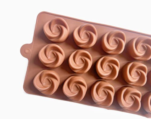 TTOA - 3D Flower Silicone Chocolate Mould| Rose Sweet Mould | Cake Decoration | Valentine Mother Day Birthday Wedding Cake | Ice Cube Wax Melt