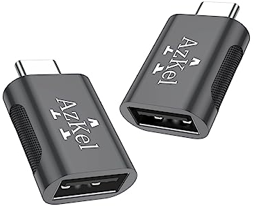 AzKel USB C auf USB OTG-Adapter, 2 Stück USB C 3.0 Stecker auf USB 2.0 Buchse, USB C 3.0 Syncro Schnellkompatibel mit MacBook Pro/Air, iMac iPad Mini, Android, iOS, Galaxy Tab, PC