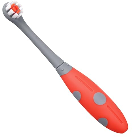Mombella Ladybug Toddle Red Dot Soft Marienkäfer Kleinkinderzahnbürste für 2 Jahre+, weiche rote Punktborste Kinderzahnbürste, 1St
