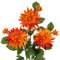 Hollyone 3PCS Orange künstliche Dahlie Blumen, 75cm gefälschte große Seidenblumen mit langem Stiel für Florale Arrangements, Faux Dahlien Blumen für DIY Hochzeit Party Mittelstücke Haus Büro Deko