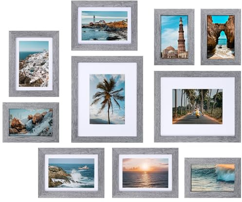 Vittanly Bilderrahmen, Collage, Wanddekoration, Galerie-Rahmen-Set für Wandmontage oder Tisch-Display, verschiedene Größen, einschließlich 2 Stück 20,3 x 25,4 cm, 12,7 x 17,8 cm, 4 Stück 10 x 15,2 cm,