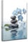 CXHOSTENT Spa Bathroom Wall Art Blue Orchid Flowers and Zen Stones on Water Pictures Print on Canvas Framed Artwork for Yoga Zen Room Decor (Zen-3, 30.00 x 45.00 cms)