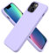 aaaioe Silicone Case Designed for iPhone 13 Mini Case, Ultra Slim Shockproof Protective Liquid Silicone Phone Case with Soft Anti-Scratch Microfiber Lining, 5.4 inch,lilac