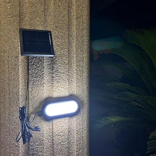 Solar-Pendelleuchte, LED-Solar-Schuppenleuchte, Solarleuchten für den Außenbereich, für den Innenbereich, für Zuhause, Garten, Veranda, Schuppen, Garage