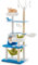 COSTWAY Cat Tree, Multi-Level Cat Climbing Tower with Sisal Scratching Posts, Top Perch, Hanging Toys, Ocean-Themed Kitten Activity Center for Indoor Cats (165cm Tall)