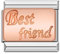 M&S A-Z Rose Gold Family Mum Daughter Grandad Grandma Sister Brother 9mm Italian Charm Compatible With Nomination Bracelet (Best Friend)