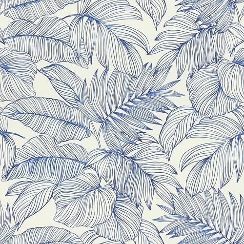 Rasch Symphony 865110 Papier peint intissé avec différentes feuilles, bleu, 10,05 x 0,53 m (L x l)