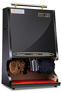 HSOYGE Lucidascarpe, Macchina Lucidascarpe Lucidascarpe con sensore Automatico Macchina per spazzole elettriche per Uso Domestico (Nero 53x30x84cm)
