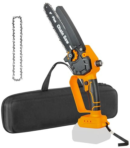 Mini Chainsaw, 8 Inch Cordless Electric Chainsaw with Automatic Oiler, Brushless Handheld for Ring Wood Cutting, Compatible with DEWALT 20V Batteries (No Battery)