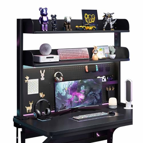 Clamp-on 23.6/31.5/39.3in Desktop Shelving System,Desk Extender Pegboard Workstation,Clamp On Desk Organizer Shelf, 3 Tier Clamp On Desk Organizer Shelf Clip On Shelving Unit ( Size : 100cm/39.3in )
