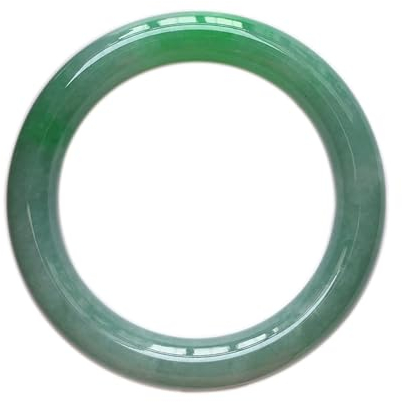 ZYOQYG Natürlicher Jade Armreif Armband Damen in Weiß und Grün, wunderschöner Schmuck für Mama zum Muttertag (64)