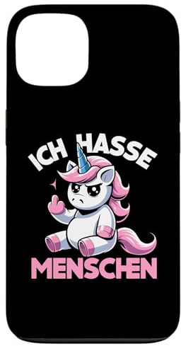 Ich Hasse Menschen Lustiges Einhorn Anti-Social Deutsch Spruch Hülle für iPhone 13