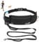 Runlight Hundeleine mit Reißverschluss, doppelt gepolsterte Griffe und strapazierfähige Bungee-Tasche für mittelgroße und kleine Hunde zum Trainieren, Joggen, Wandern, Schwarz
