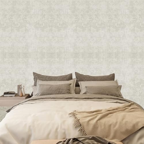 Anttyscar White Concrete Wallpaper Cement with Metallic Textured Industrial Wallpaper Feature Retro Decorative Luxury Wall Paper Roll Living Room Hallway Bedroom for Adults