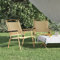 BOWEKAM Home & Garden-Campingstuhl, Beige, 54 x 55 x 78 cm, Oxford-Stoff, Möbel, 2 Stück