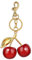 Aiyorse 1 Stück Kirsch-Bag Charm Taschen Anhänger Kirsch Auto Schlüsselanhänger Geldbörsenanhänger Glücksbringer,Personalisiertes Auto-Zubehör Süßer Kirsch-Anhänger für Geldbörsen und Taschen