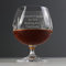 Personalised Crystal Cut Brandy Cognac Glass for Best Man Fathers Day Wedding