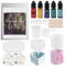 JelyArt Kit de Démarrage Poudre à Moulage Relief, 3 Moules en Silicone + Poudre Céramique Blanche 500g, Poudre à Moulage Non Toxique pour Créations DIY