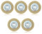 5pcs 100mm Wire Wheel Brush 4-Inch Brass Plated Crimped Steel Wire Brush Bench with 16mm Arbor Hole Compatible with Patio Cleaners Drills Grinders for Rust Removal Polishing Deburring Joint Cleaning