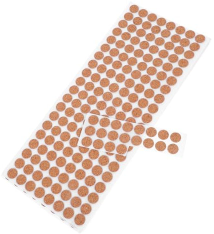 HOLIDYOYO Lot de 500 Feuilles De Liège Autocollantes : en Liège pour Loisirs Créatifs, Pieds De Dessous De Verre, Pare-Chocs De Porte D'armoire, Mini Carreaux Muraux pour