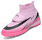 VTASQ Boys Football Boots Kids Astro Turf Trainers Firm Ground Soccer Athletics Training Sport Shoes Teenager Football Shoes Profession Competition Outdoor Sneakers Pink UK13