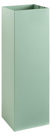 Neustein Schirmständer grün mit modernem Design aus Metall für Heim und Büro, Design-Ständer, 2 Haken, 2x Wasserauffangschale herausnehmbar, 15,5x15,5x49cm, quadratisch, Regenschirmständer