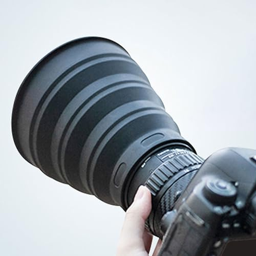 MZSX Paraluce in Silicone, Paraluce, Universale, Pieghevole, Antiriflesso, Accessorio per Fotografia in Vetro, Diametro del Corpo tra 72 mm e 112 mm, Portatile, Protezione dell'obiettivo