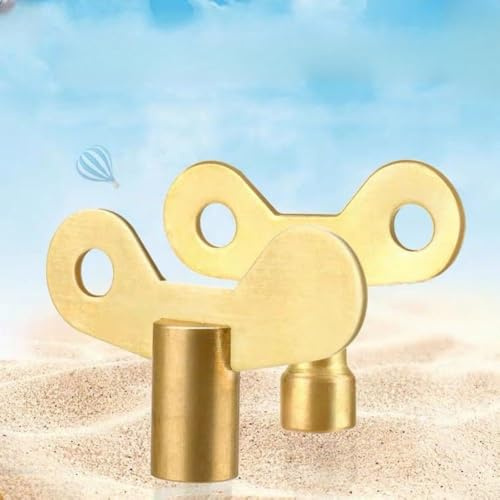 Honseadek Chiave quadrata per valvola del radiatore in ottone massiccio, 6 mm, strumento idraulico per sistema di riscaldamento, sfiato dell'aria, manutenzione del rubinetto, confezione da 10