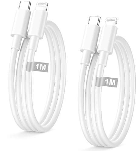 USB C Lightning Kabel 1M 2Pack,[Apple MFi-Zertifiziert] Original iPhone Ladekabel Schnellladekabel für iPhone 14/14 Pro/13/13 Pro/12/11/X/XS/XR/8/7/5/SE/iPad,USB C auf Lightning kabel Schnellladekabel