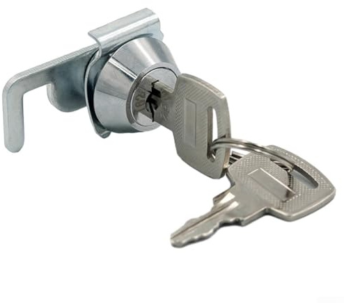 Floweringbeter Verrou à came en alliage de zinc avec clip rapide, serrure de tiroir et d'armoire pour caisses à monnaie, tiroirs, mallettes de vol, boîtes aux lettres, machines à monnaie, coffres à