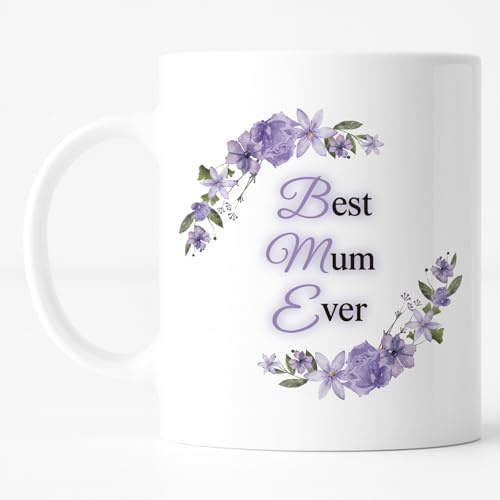 Custom Moments Mother’s Day Gifts Best Mum Ever Mug, Birthday Gift for Mum from Daughter or Son,Unique Present for Mother Mama