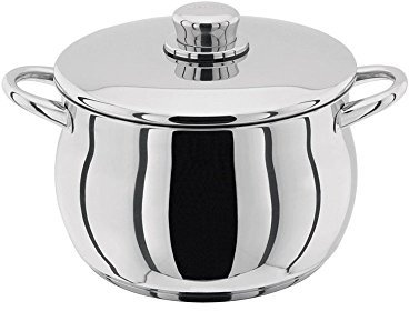 Stellar Classic Stainless Steel Stockpot with Lid 22cm, 4.4L Induction Ready, Oven Safe, Dishwasher Safe