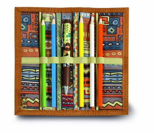 NICI 31647 - Stiftemäppchen zum Rollen mit Kugelschreiber Bison 23 x 13 x 1,5