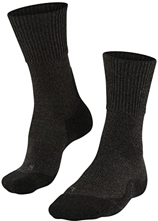 FALKE Damen TK1 Wool Wandersocken atmungsaktive schnelltrocknende klimaregulierende geruchshemmende Wolle Funktionsmaterial starke Polsterung Trekkingsocken antiblasen warm Thermo dick 1 Paar