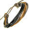 benerini Multi Black Leather Strap & Coloured Cords Leather Bracelet/Leather Wristband/Surf Bracelet - 85