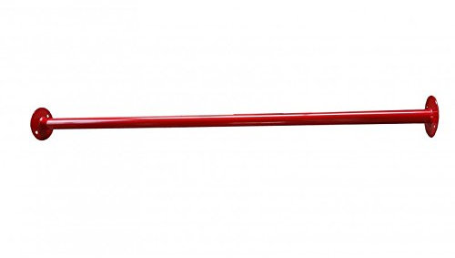 NiroSport Reckstange Turnstange Turnreck Outdoor Garten Metall pulverbeschichtet witterungsbeständig, bis 130 kg, in verschiedenen Farben (Rot, 78 Zentimeter)