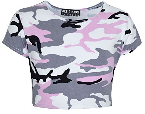 A2Z 4 Kids Girls Camouflage Print Crop Top Legging Jacket Hoodie And Bottom Jacket Sweatshirt Top Bottoms - Baby Pink Camo Crop 13