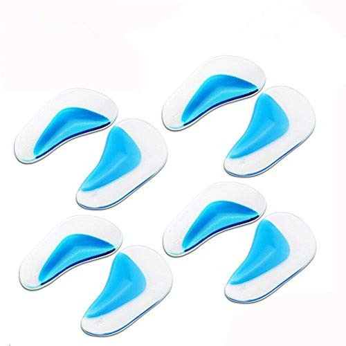 Cisixin Set di 4 Paio Correzione di Solette in Gel Silicone per i Piedi Piatti