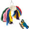 Colorful Cotton Rope Bird Chew Toy for Parrot Macaw African Grey Budgie Parakeet Cockatiels Conure Lovebird Cockatoo Climb Biting Hanging Toy Cage Toys Decor Random Color